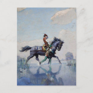 Cartão Postal "Cruzando as Fens", por NC Wyeth