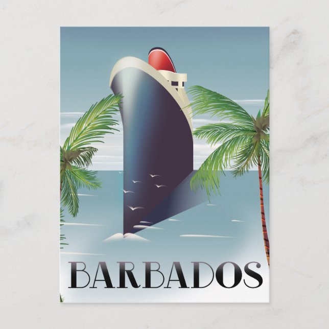 Cartão Postal Cruzeiro em Barbados (Frente)