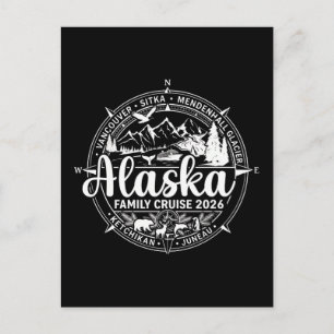 Cartão Postal Cruzeiro no Alasca 2026 Férias Alaskan em Família