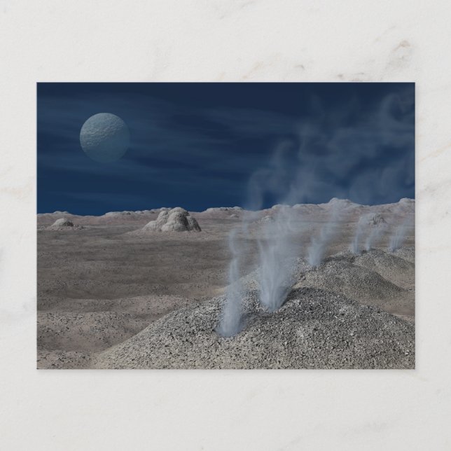 Cartão Postal Cryovolcanism em Pluto (Frente)