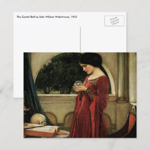 Cartão Postal Crystal Ball by John William Waterhouse