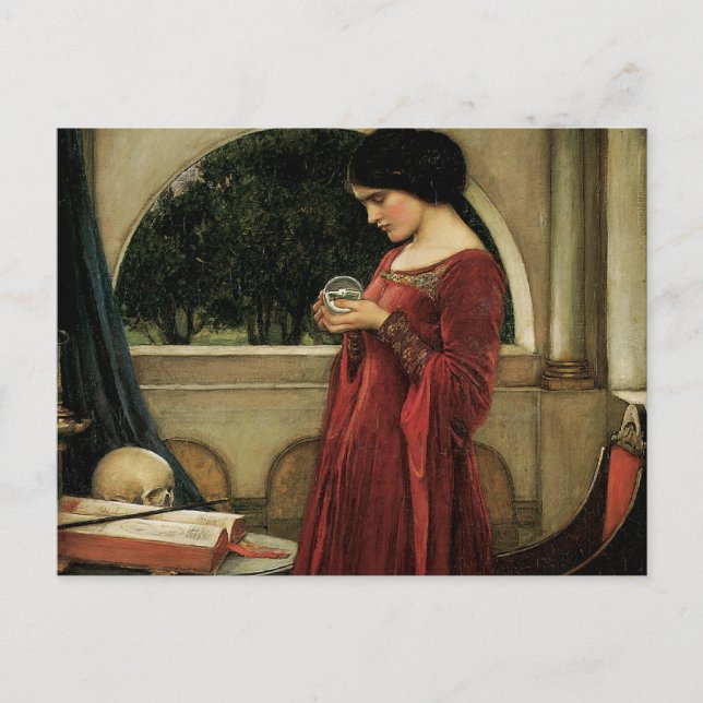 Cartão Postal Crystal Ball by John William Waterhouse (Frente)