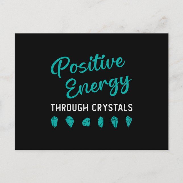 Cartão Postal Crystal Healing Positive Energy Through Crystals (Frente)