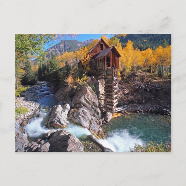 Cartão Postal Crystal Mill, Marble, Colorado, EUA (Frente)