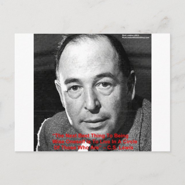 Cartão Postal CS Lewis "Surround Yourself", dons de citação de s (Frente)