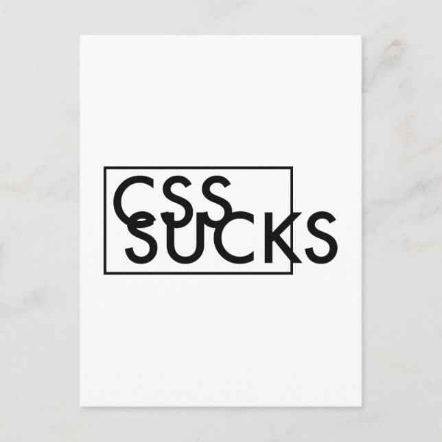 CARTÃO POSTAL CSS SUCKS (Frente)