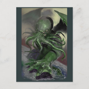 Cartão Postal Cthulhu Ascensão H.P Lovecraft inspirou rpg de hor