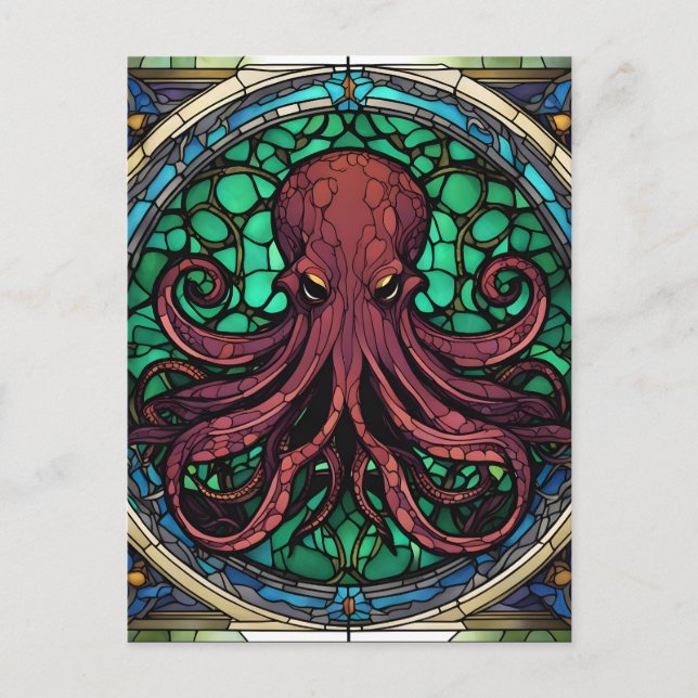 Cartão Postal Cthulhu StainGlass (Frente)