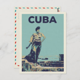 Cartão Postal Cuba Caribe uma mulher orgulhosa de Havana Cartão-