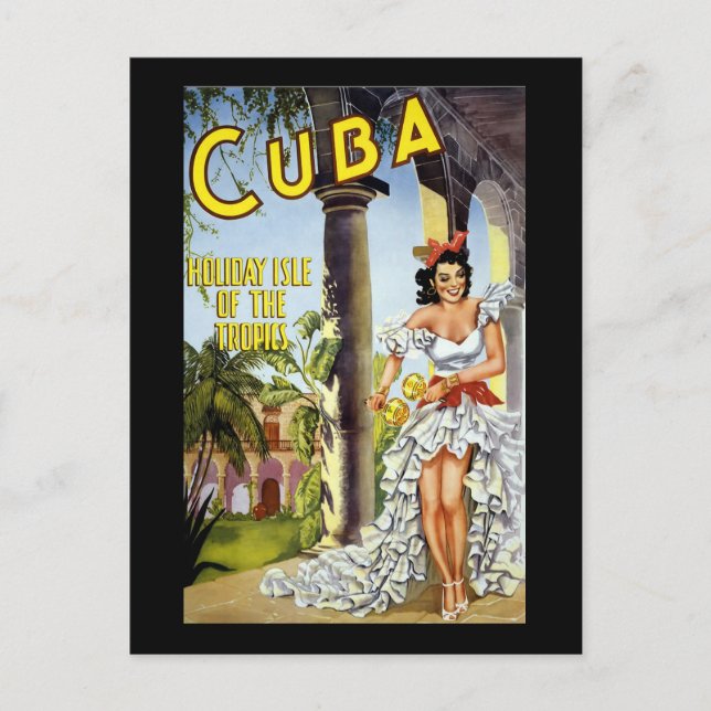 Cartão Postal Cuba Feriada Ilha Dos Trópicos (Frente)