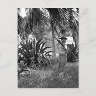 Cartão Postal Cuba, Guantánamo Sentry abaixo da Imagem Palms_War