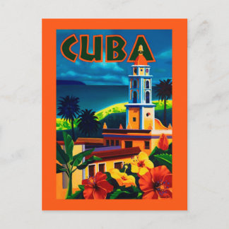 Cartão Postal Cuba Poster de viagens Hibiscus