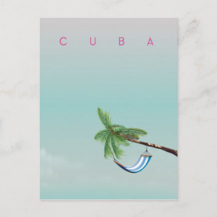 Cartão Postal Cuba Rede de descanso Impressão de férias estilo v
