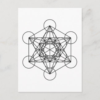 Cartão Postal Cubo de Metatron (Branco)