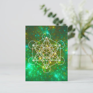 Cartão Postal Cubo de Metatron, Geometria Sagrada, Símbolo Espir