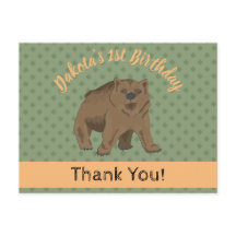 Cubo De Urso Grelha Da Floresta Bonita Obrigado