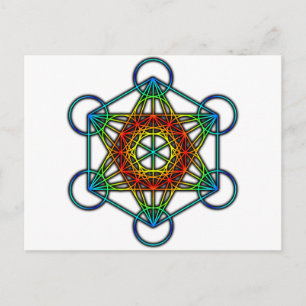 Cartão Postal Cubo do Metatron (Cor 1)