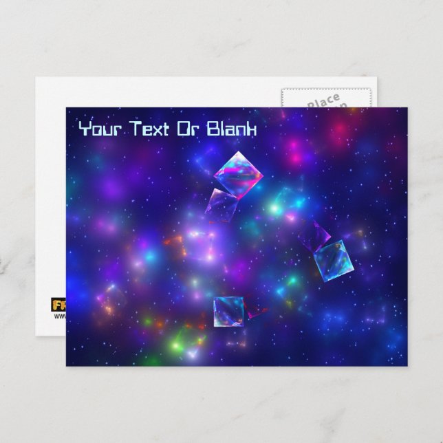 Cartão Postal Cubos Cósmicos (Frente/Verso)