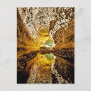 Cartão Postal Cueva de los Verdes Ilhas Canárias Espanha Caverna
