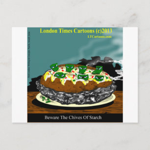 Cartão Postal Cuidado Com As Colmeias Da Batata Engraçada Por Am