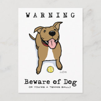 Cartão Postal Cuidado com o Cachorro (se você é um tênis)