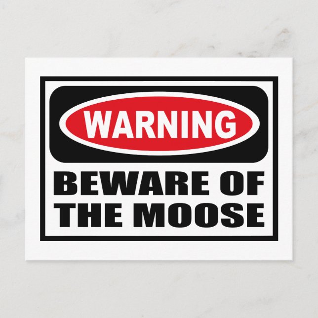 Cartão Postal CUIDADO COM O Cartão-Postal MOOSE (Frente)