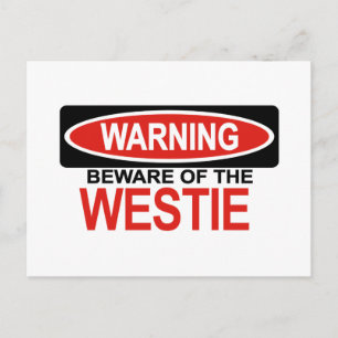 Cartão Postal Cuidado Com O Westie