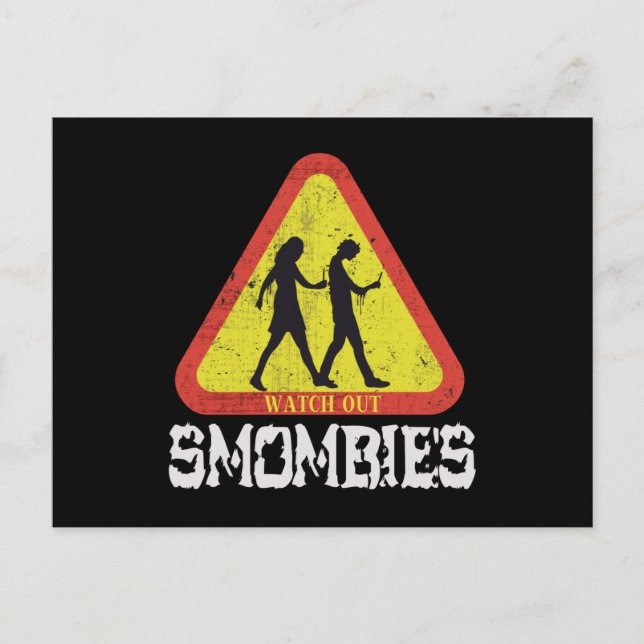 Cartão Postal Cuidado com os Smombies (Frente)