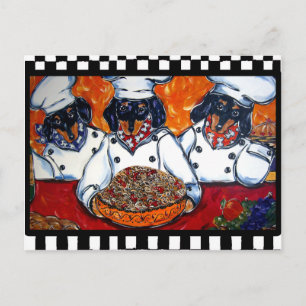 Cartão Postal Culinária Dachshund
