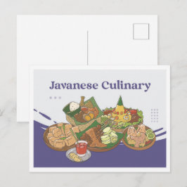 Cartão Postal Culinária Javanesa Viagens Indonésia