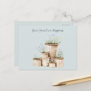 Cartão Postal Cultive Sua Própria Felicidade Floral