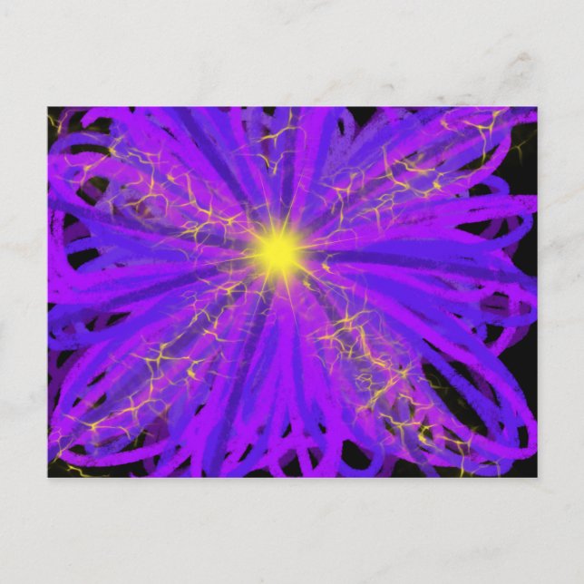 Cartão Postal Culto Art Yellow and Purple Star Dez 2017 ESSL (Frente)