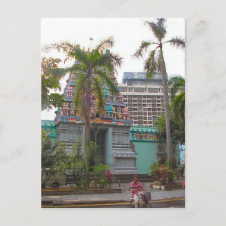 Cartão Postal Culto do templo hindu fora do templo Chattiar