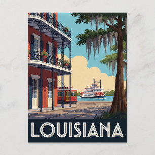 Cartão Postal Cultura da Louisiana EUA Nova Orleans Bayou Viagem