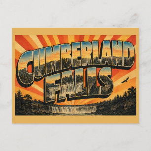 Cartão Postal Cumberland Falls Kentucky Cachoeira Floresta Garga