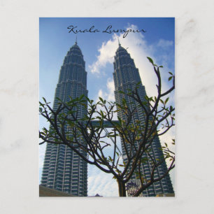 Cartão Postal cumes de torres gêmeas do petronas kl