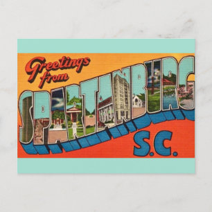 Cartão Postal Cumprimento de Spartanburg SC