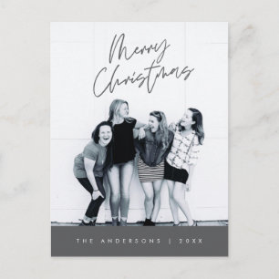 Cartão Postal Cumprimento Moderno, Foto de Família Feliz Natal