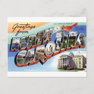 Cartão Postal Cumprimentos da Carolina do Norte