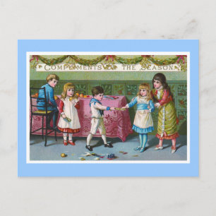 Cartão Postal "Cumprimentos da Estação" Vintage
