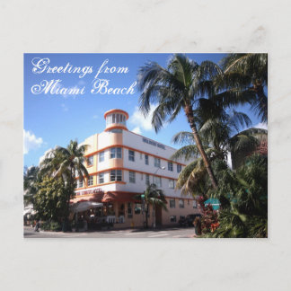 Cartão Postal Cumprimentos da movimentação do oceano em Miami
