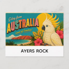 Cartão Postal cumprimentos da rocha Ayers, Austrália