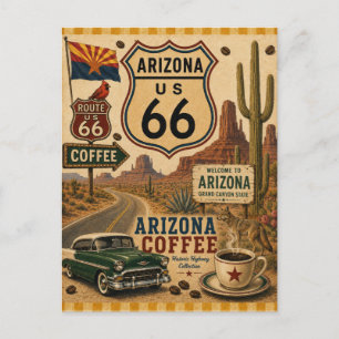 Cartão Postal Cumprimentos da Rota do Café do Grand Canyon