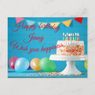Cartão Postal cumprimentos de aniversário
