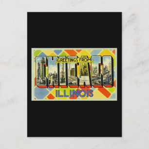 Cartão Postal Cumprimentos de Chicago Illinois