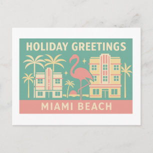 Cartão Postal Cumprimentos de Feriado Miami Beach Art Deco Cartã