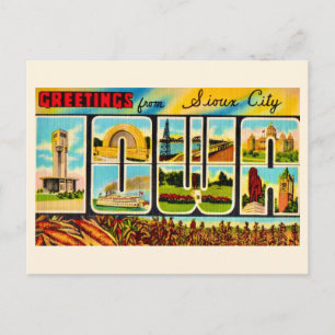 Cartão Postal Cumprimentos de Sioux City IO