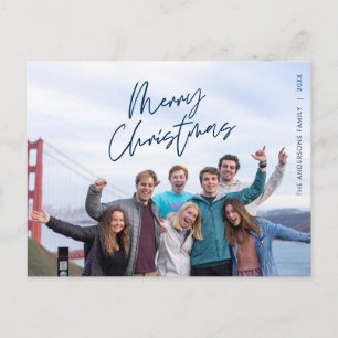 Cartão Postal Cumprimentos Modernos, Foto de Família Feliz Natal