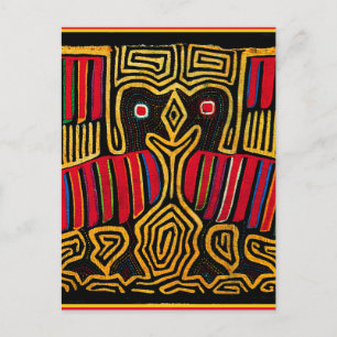Cartão Postal Cuna Indian Mola Duck Design