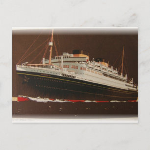 Cartão Postal Cunard alinha os anos 30